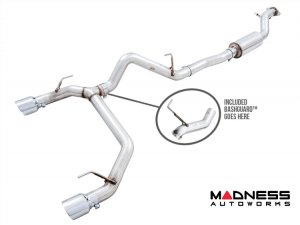 Ford Bronco Performance Exhaust System - Cat Back - Dual Rear Exit - AWE - Chrome Tips w/ Bash Guard